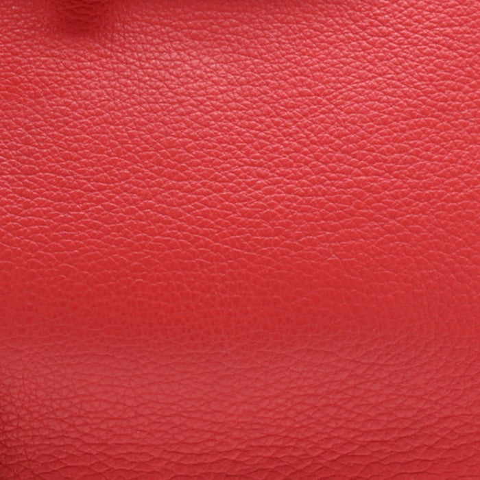 swatch of hermes rouge vif in taurillon clemence FASHIONPHILE
