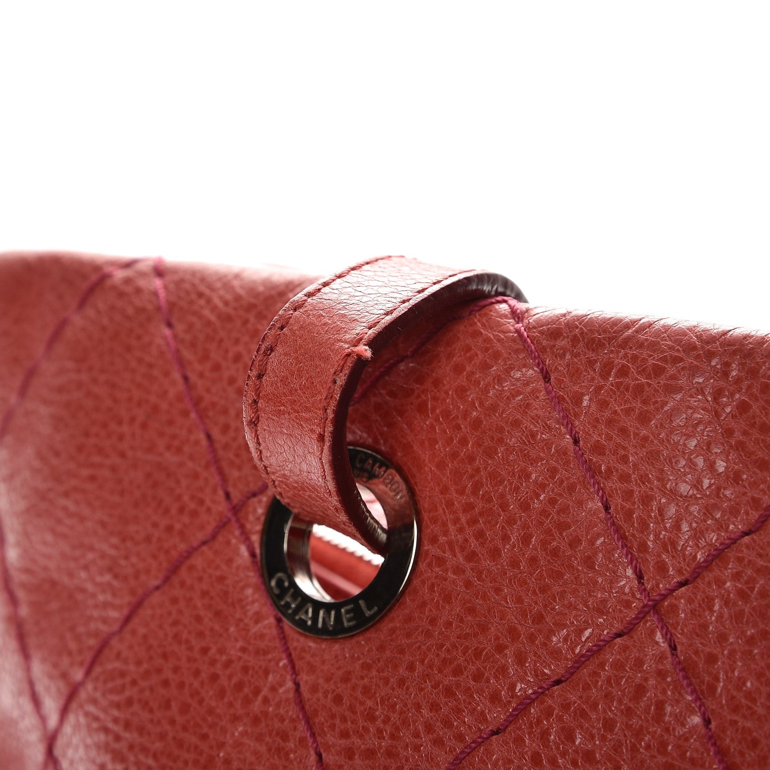 Chanel Glazed Calfskin Large On The Road Tote Red 8 of 10