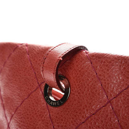 Chanel Glazed Calfskin Large On The Road Tote Red 8 of 10