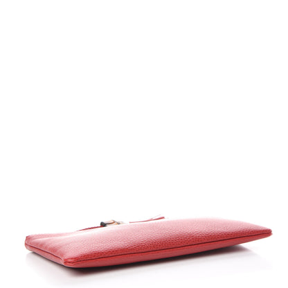 Gucci Calfskin Bamboo Clutch Red 4 of 7