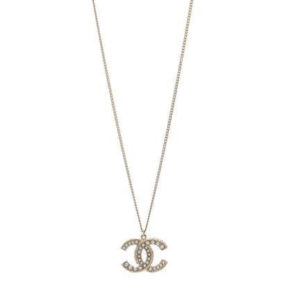 Chanel Pearl CC Pendant Necklace Gold 1 of 5
