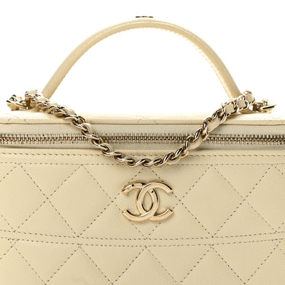 Chanel Caviar Quilted Trendy Handle Mini Vanity Ecru 8 of 12