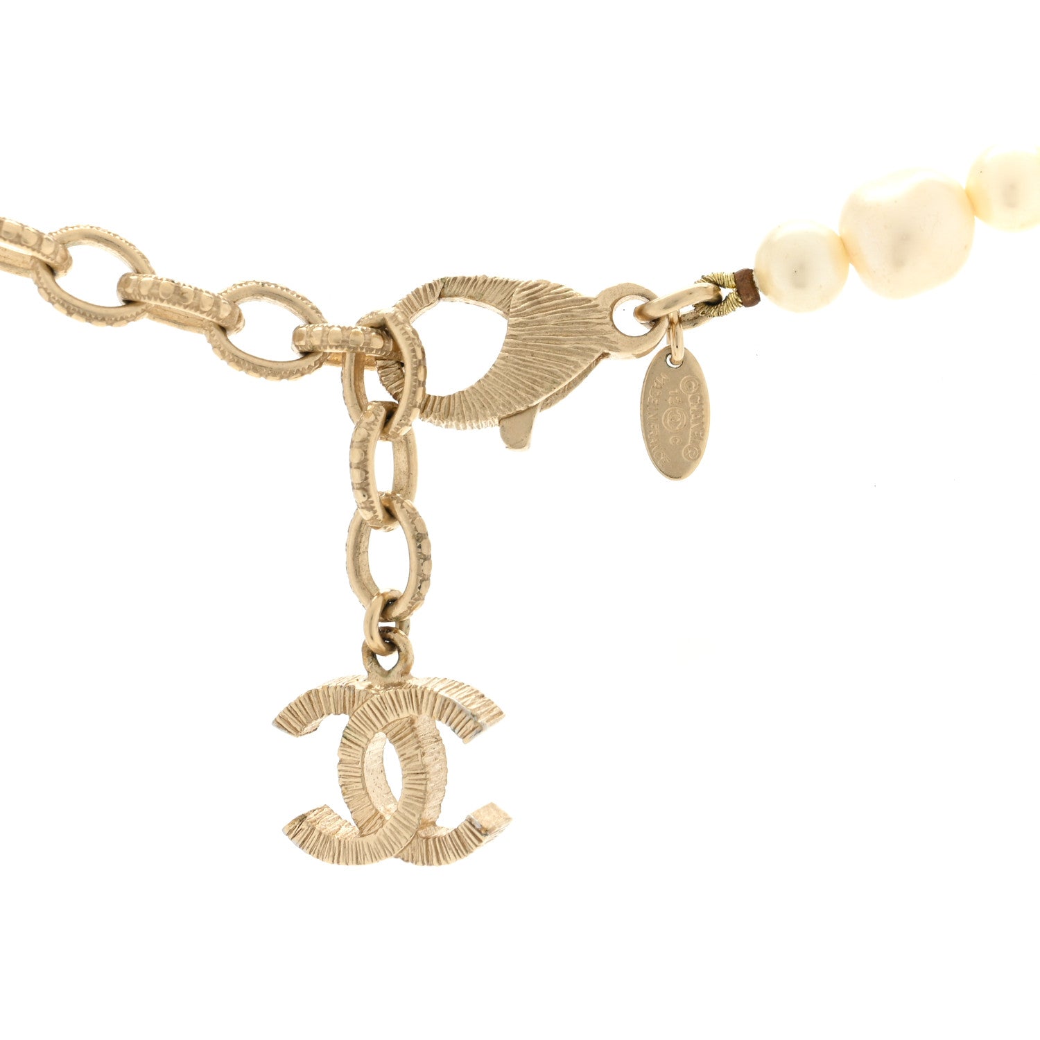 Chanel Graduated Pearl CC Short Necklace Gold 4 of 4
