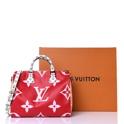 Louis Vuitton Monogram Giant Speedy Bandouliere 30 Rouge 13 of 13