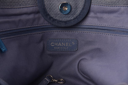 Chanel Canvas Large Deauville Tote Denim Blue 6 of 14