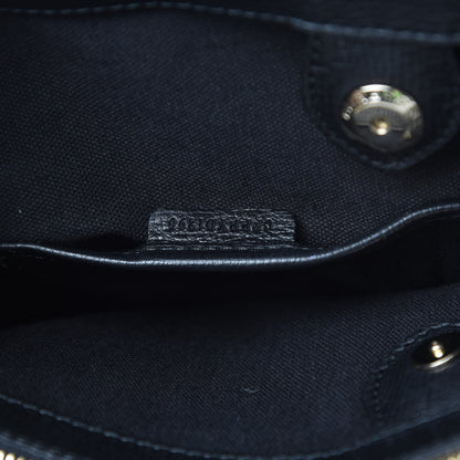 Burberry Grainy Calfskin House Check Large Banner Tote Black 8 of 18