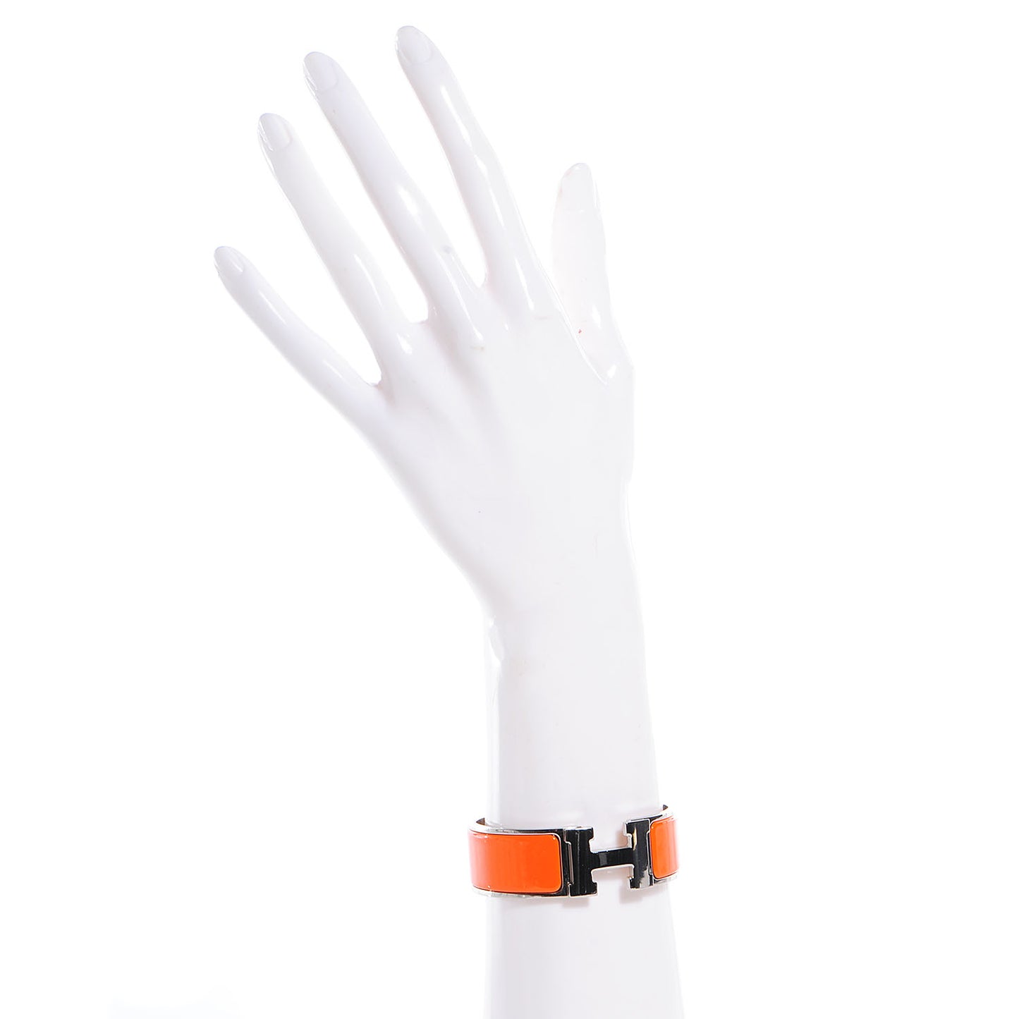Enamel Wide Clic Clac H Bracelet PM Orange