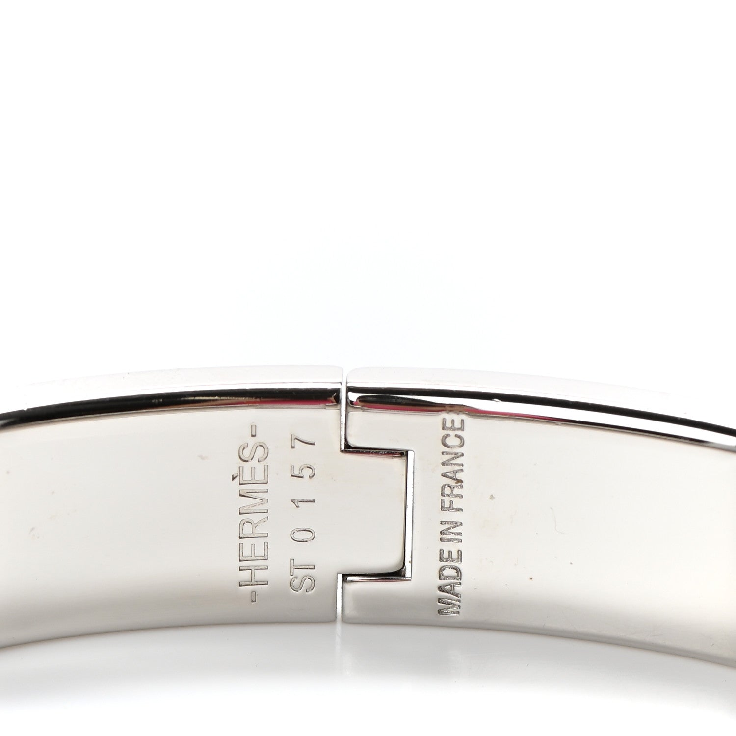 Hermes Enamel Narrow Clic Clac H Bracelet PM White 4 of 4