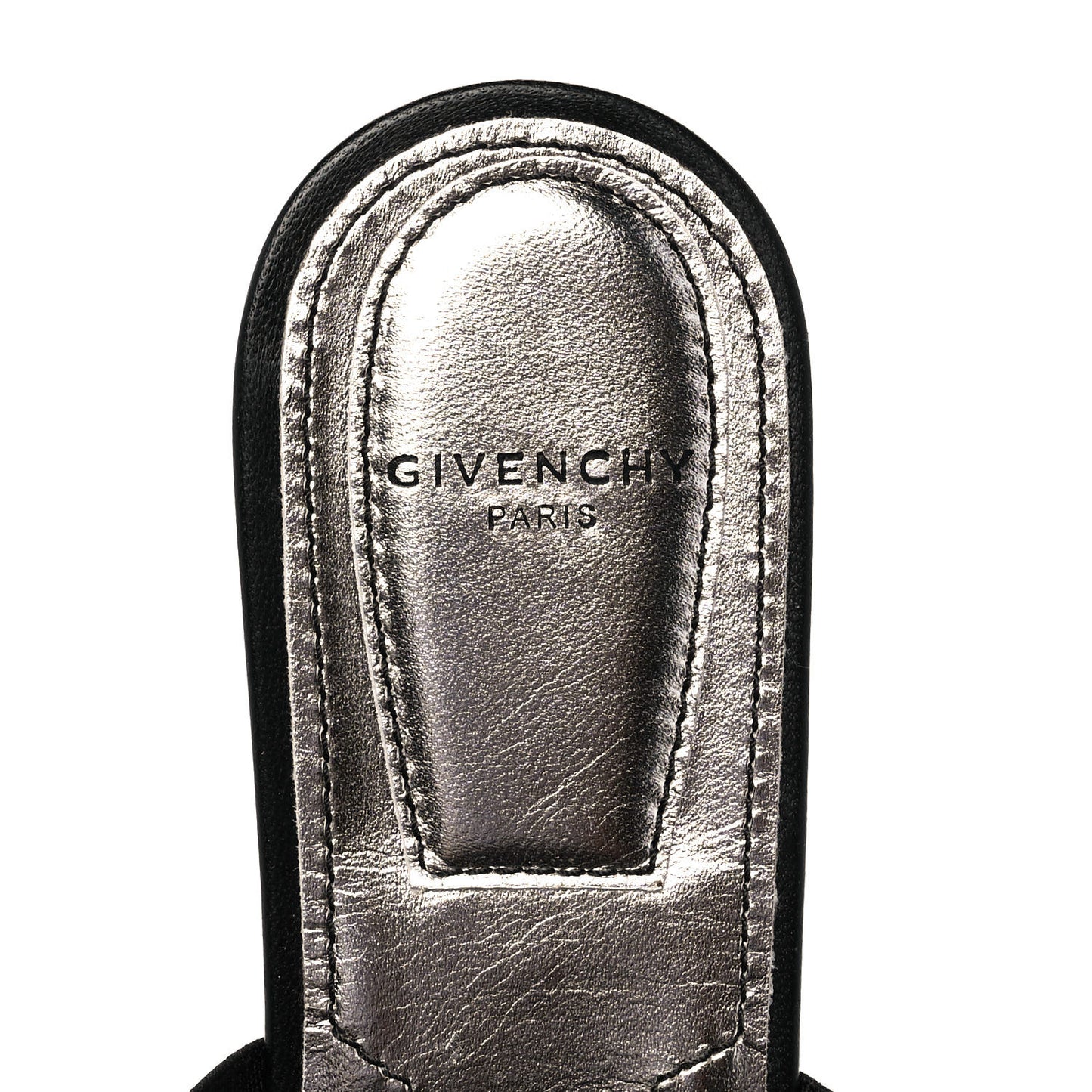 Lambskin Bedford Logo Mule Slides 35 Black