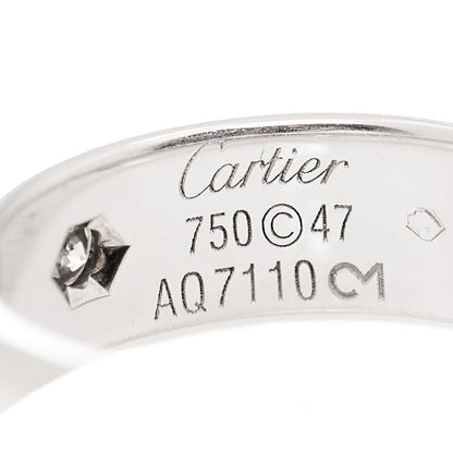 Cartier 18K White Gold 3 Diamond 5.5mm LOVE Ring 47 4 3 of 3
