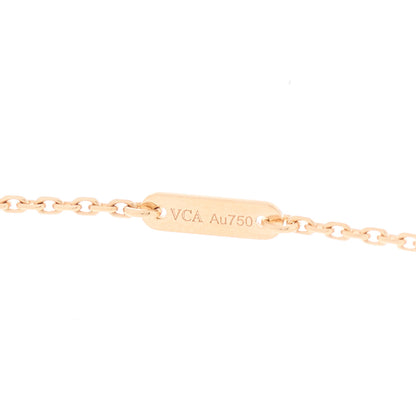 Van Cleef & Arpels 18K Rose Gold Carnelian Sweet Alhambra Heart Pendant Necklace 4 of 5
