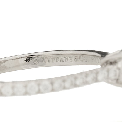 Tiffany Platinum Diamond .46ct Novo Engagement Ring 52 6 7 of 8
