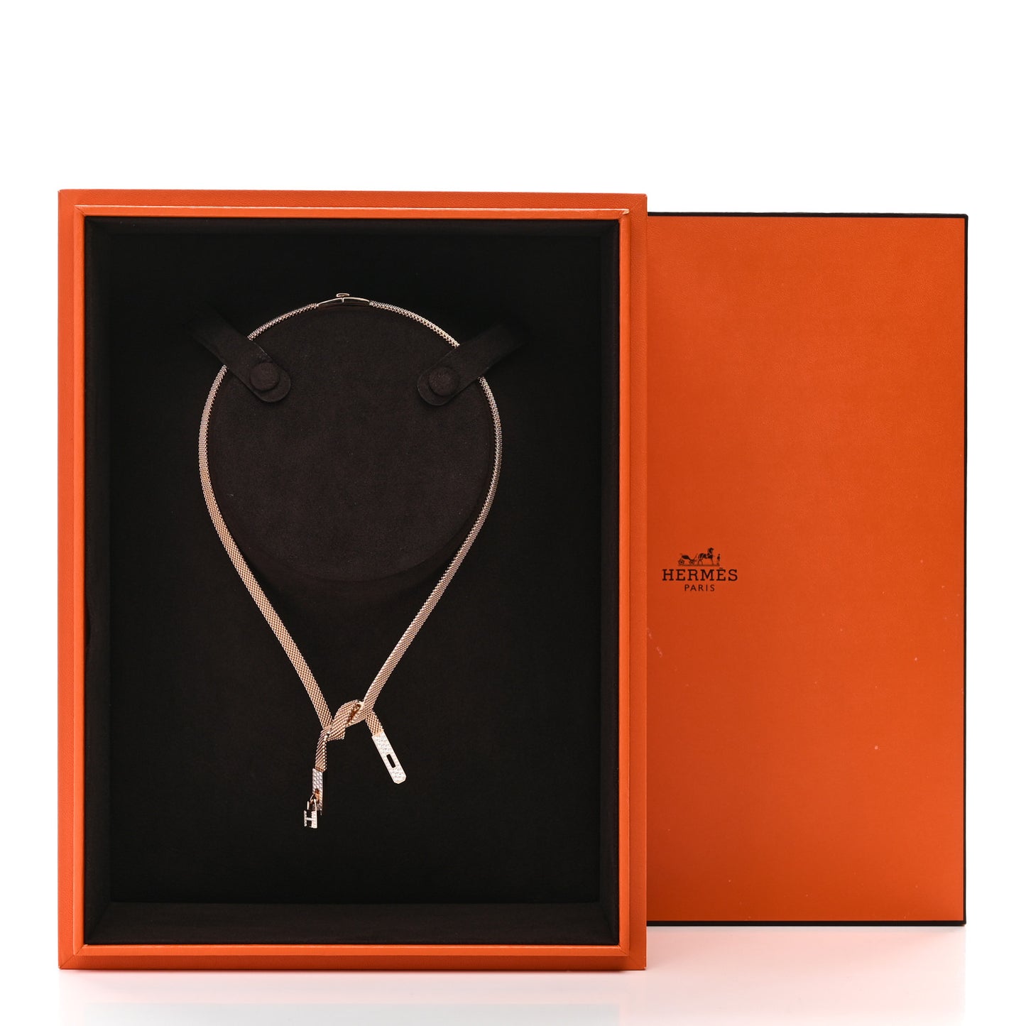 18K Rose Gold Diamond Kelly Gavroche Necklace SH