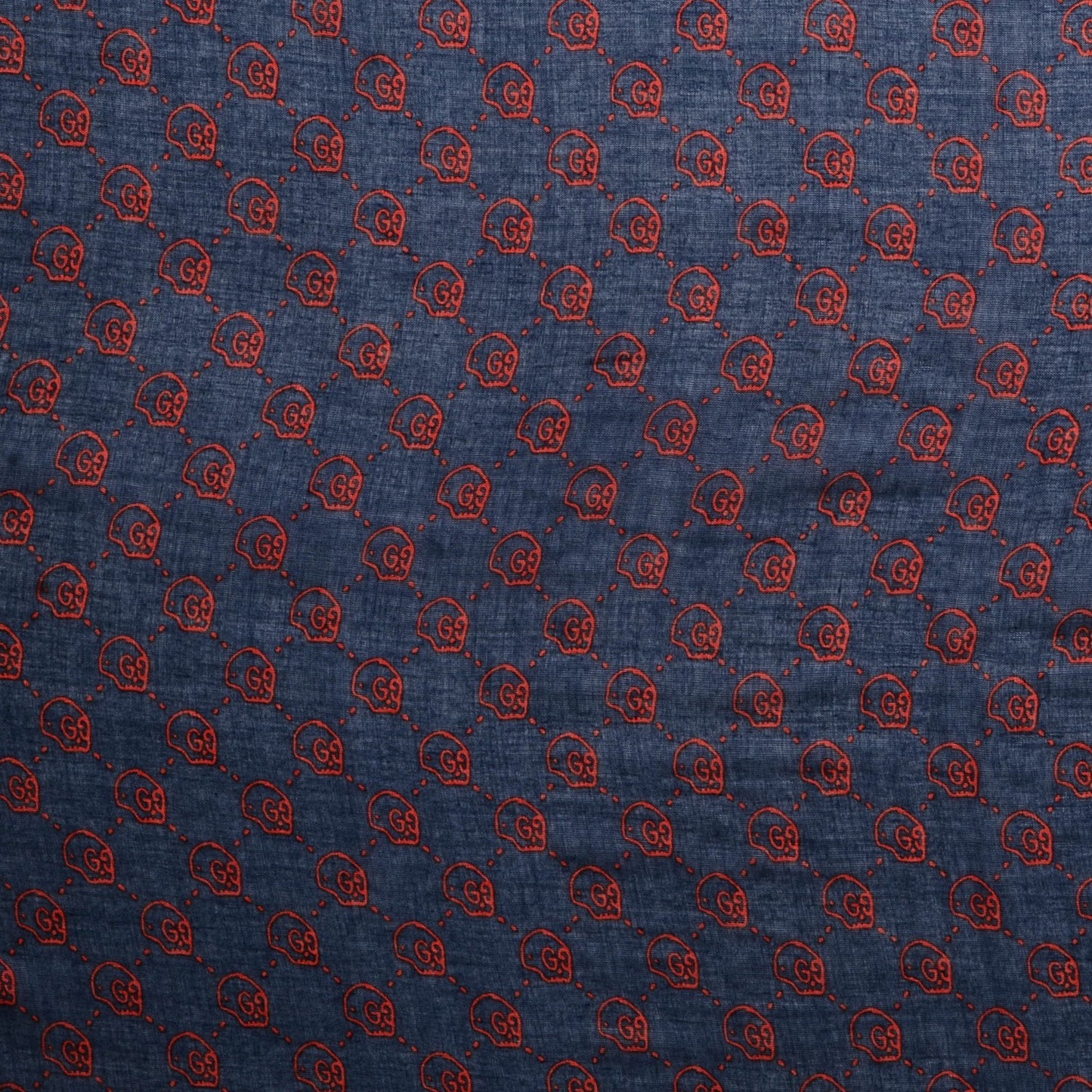 Modal Silk Twill GG Hamlet Square Scarf Sapphire Red