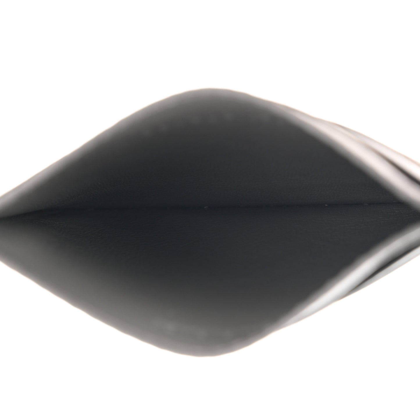 Grained Calfskin Logo Cash Card Holder Graphite Black