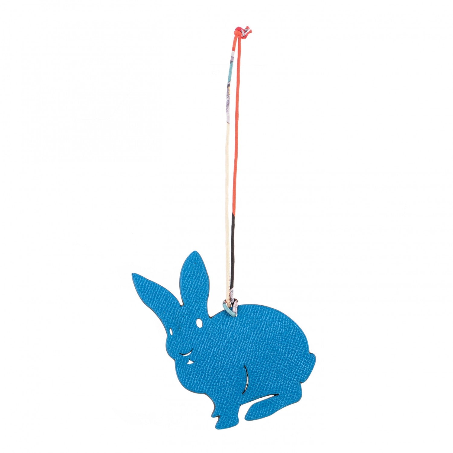 Hermes Epsom Togo Petit H Rabbit Bag Charm Bleu Izmir Rubis 1 of 3
