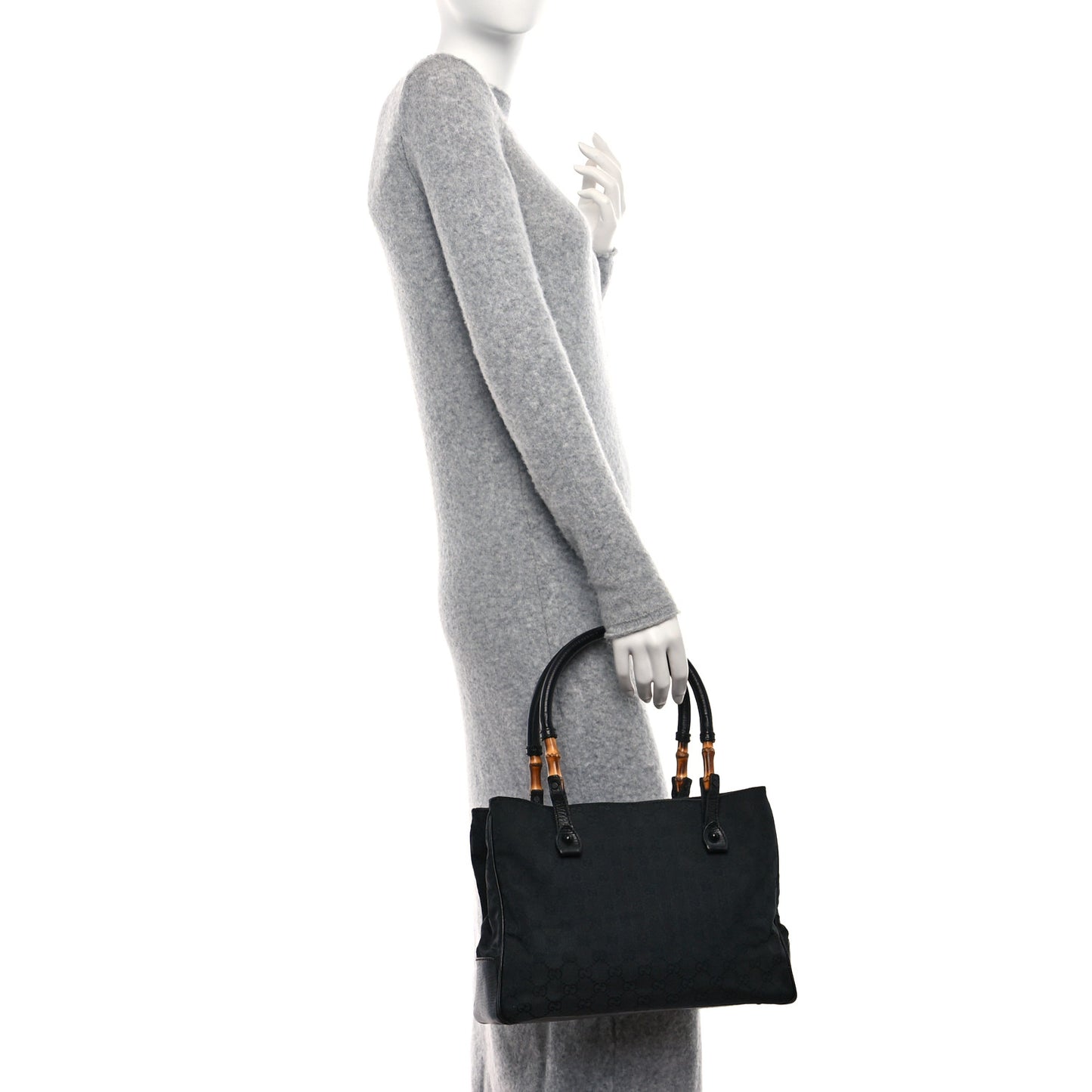 Monogram Small Bamboo Tote Black