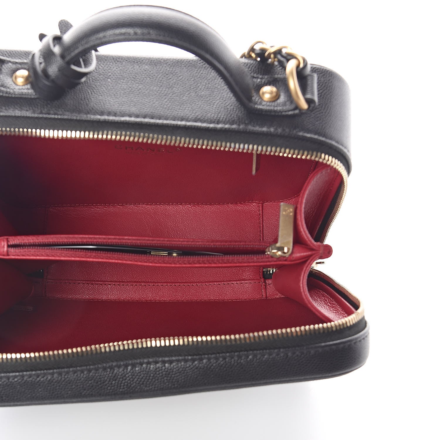 Chanel Caviar Quilted Medium CC Filigree Vanity Case Black 5 of 11