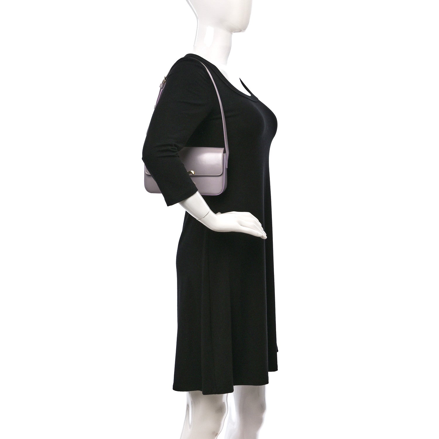 Celine Shiny Calfskin Triomphe Shoulder Bag Light Lilac 2 of 9