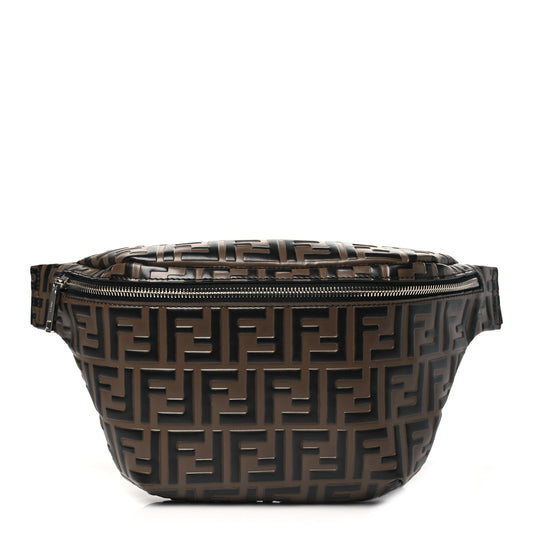 Vitello Century Bi-Color FF 1974 Embossed Belt Bag Maya Black