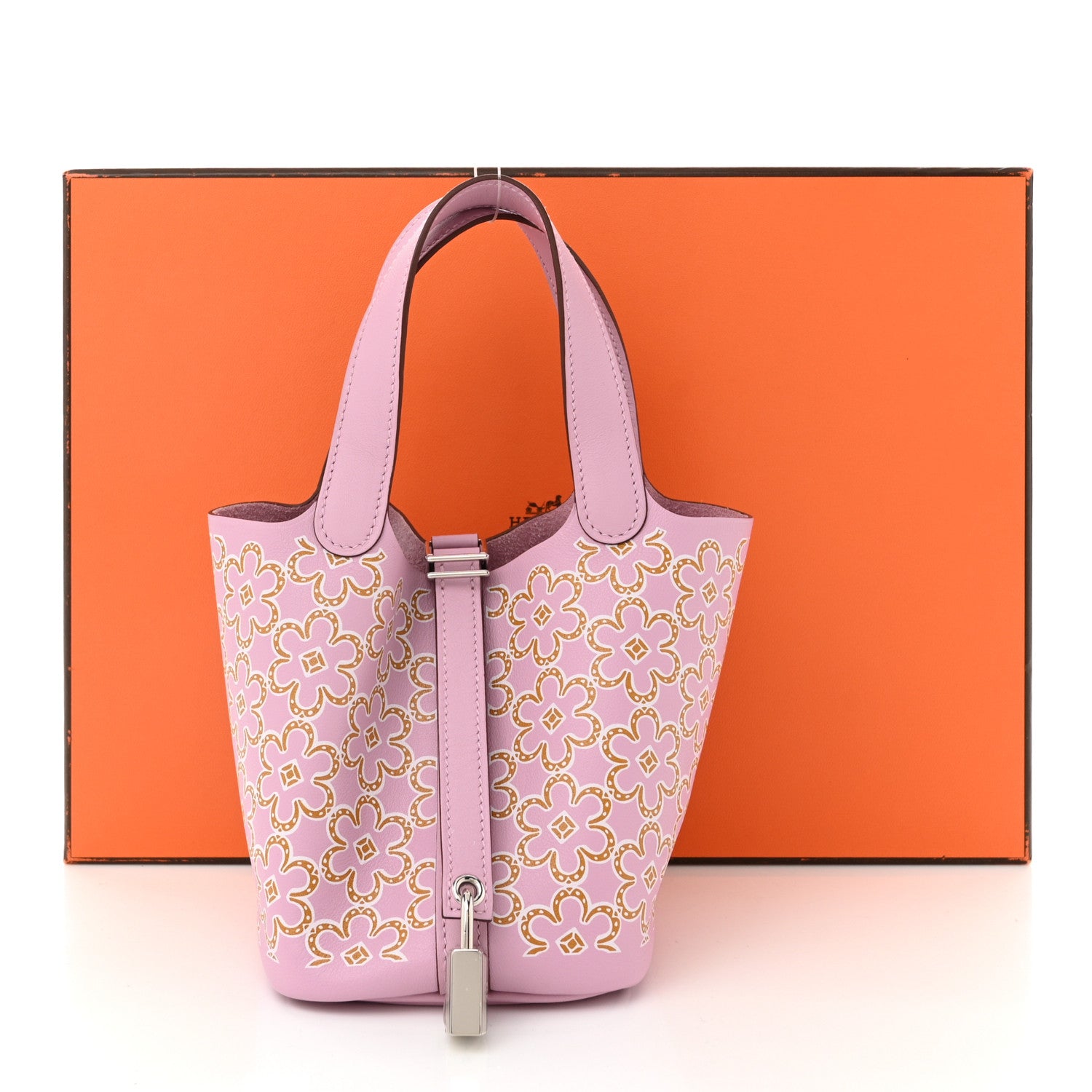 Hermes Swift Micro Lucky Daisy Picotin Lock Mauve Sylvestre 11 of 11