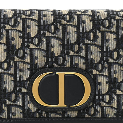 Christian Dior Oblique 30 Montaigne 2-In-1 Pouch Blue 7 of 10