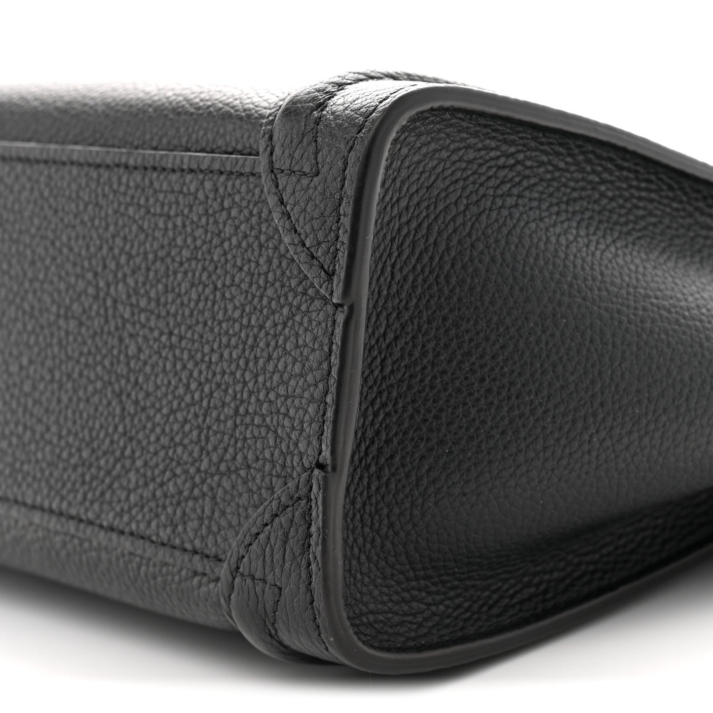 Drummed Calfskin Nano Luggage Black