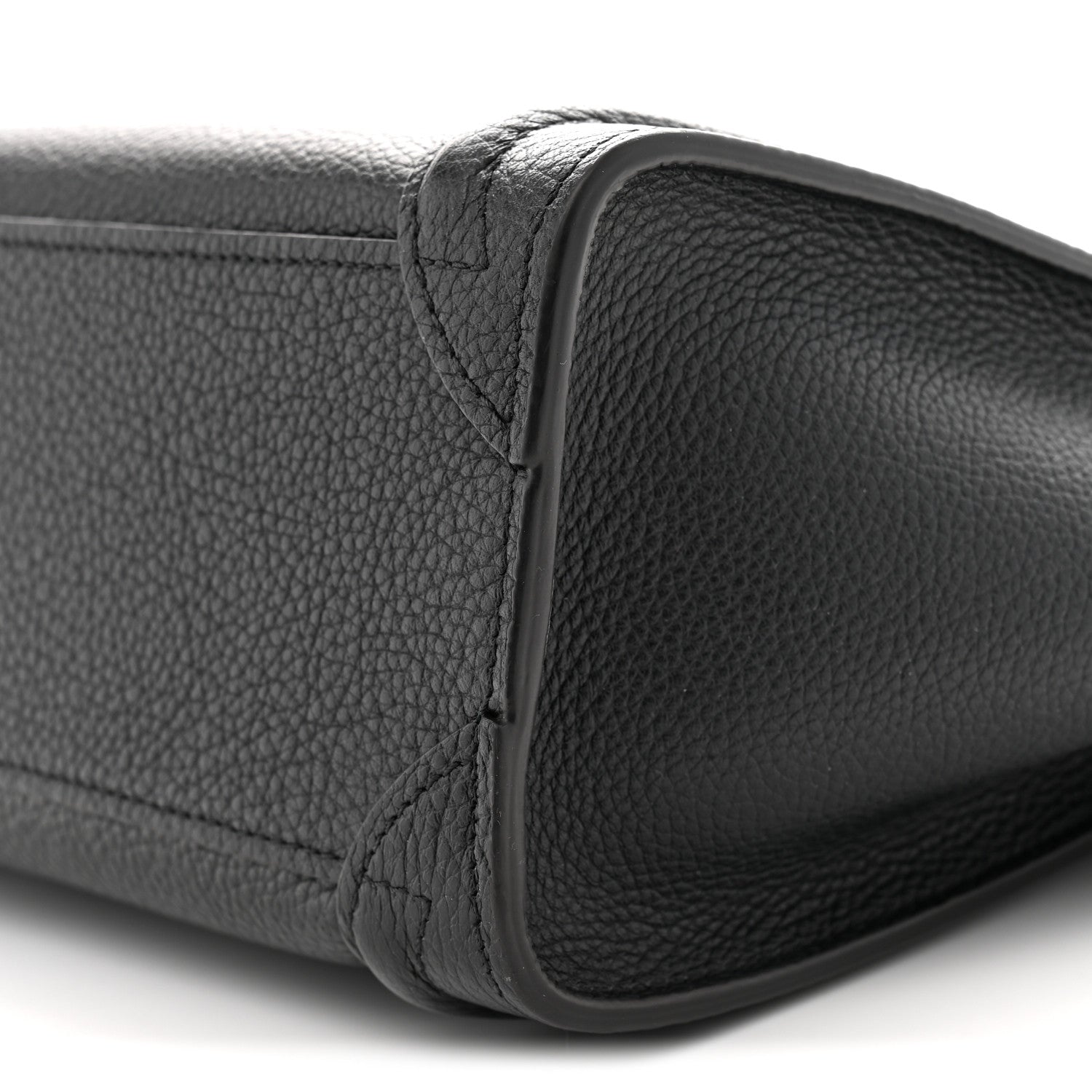 Celine Drummed Calfskin Nano Luggage Black 9 of 10