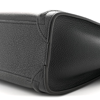 Celine Drummed Calfskin Nano Luggage Black 9 of 10