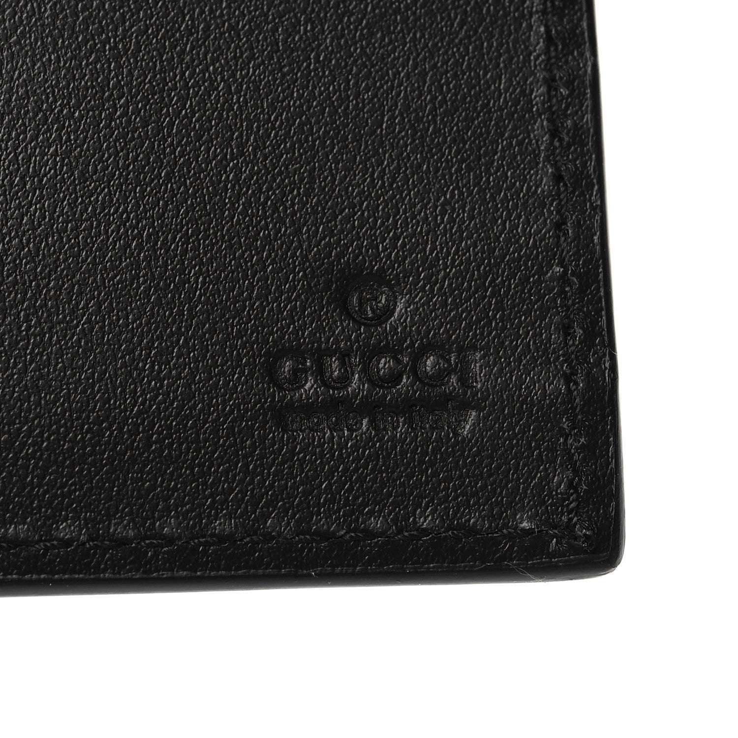Gucci Plutone Calfskin Logo Bi-Fold Wallet Black 6 of 8