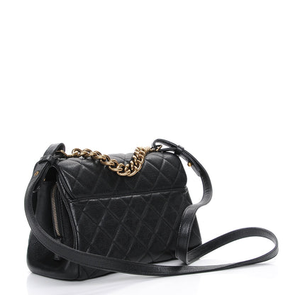 Chanel Shiny Sheepskin Quilted Small Trapezio Flap Black 3 of 7
