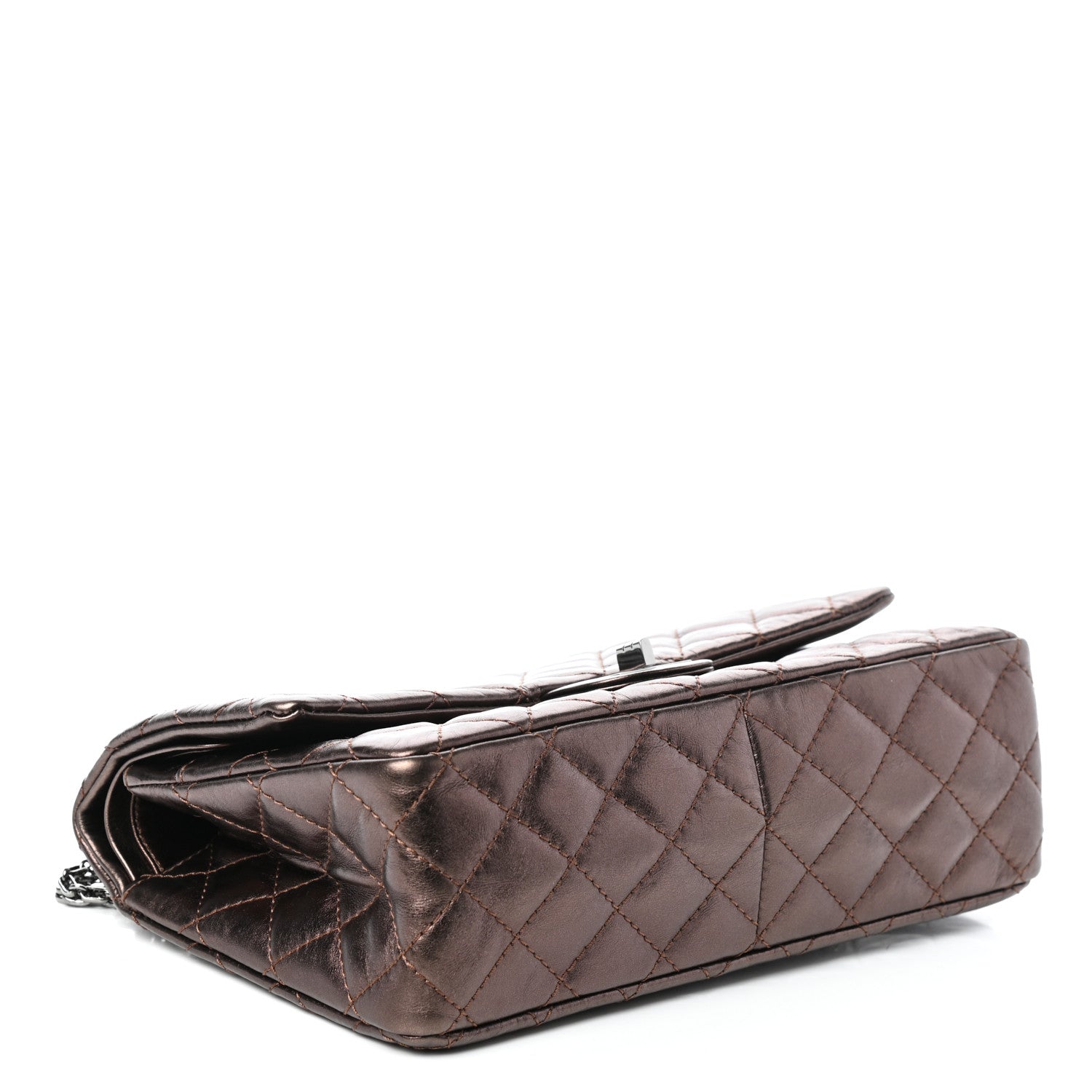 Chanel Metallic Aged Calfskin Quilted 2.55 Reissue 226 Flap Bronze 4 of 10