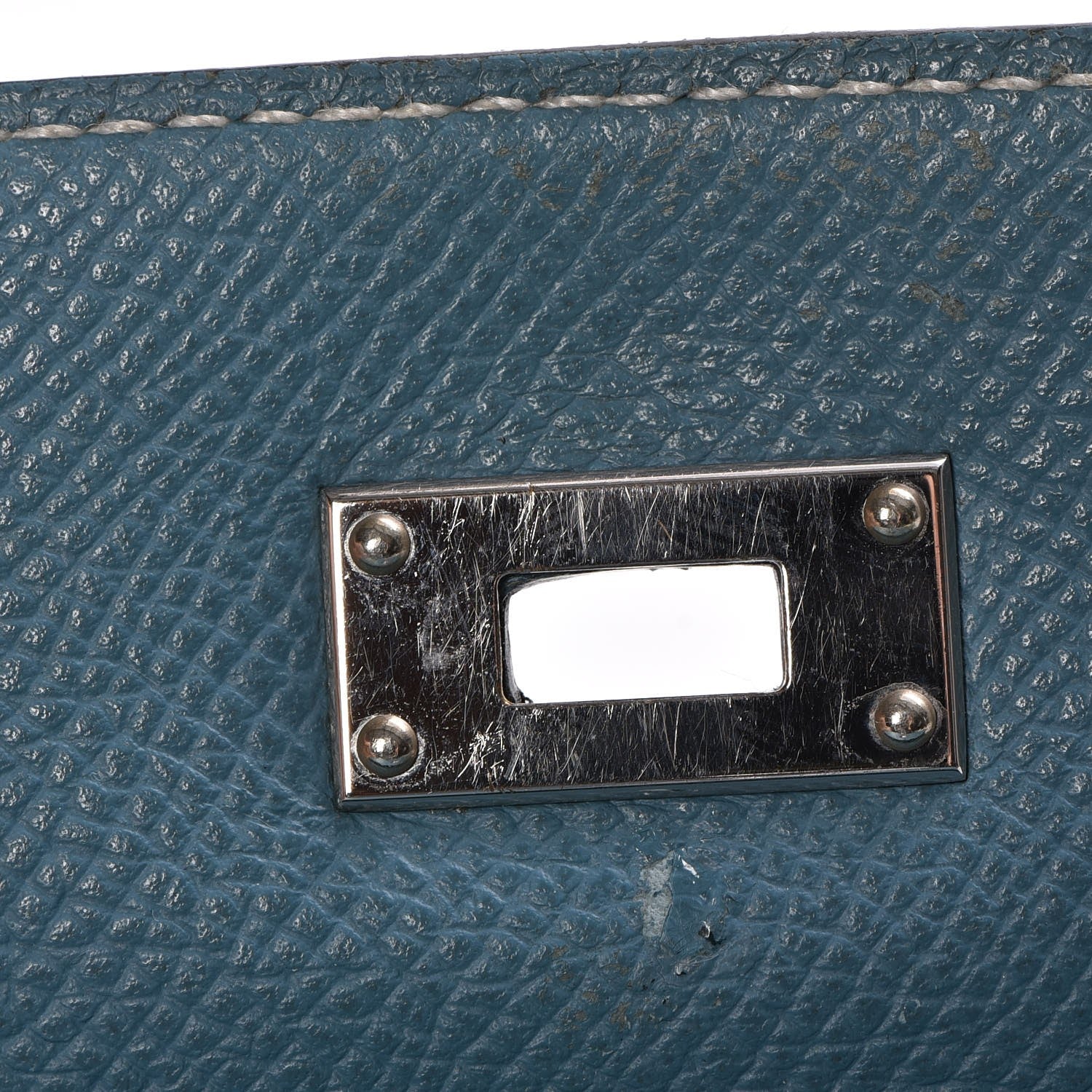 Hermes Epsom Kelly Longue Wallet Blue Jean 11 of 19