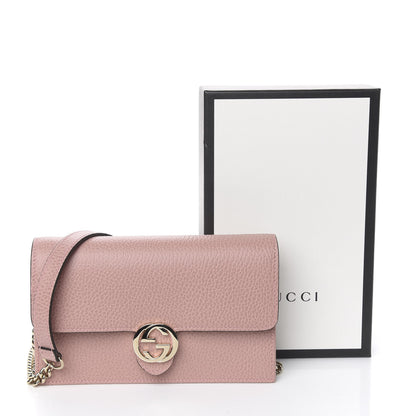 Gucci Dollar Calfskin Interlocking G Chain Wallet Soft Pink 12 of 12