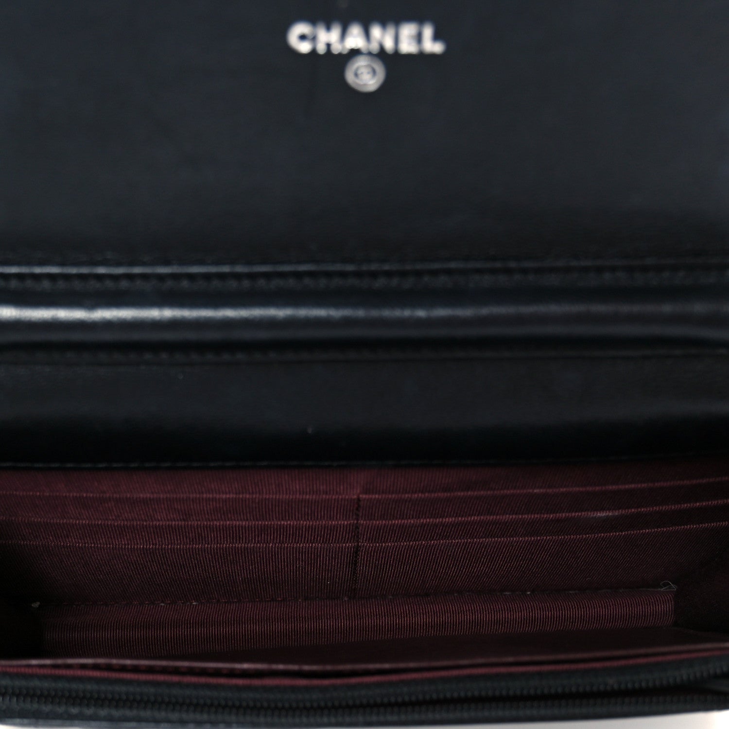Chanel Lambskin Quilted Wallet On Chain WOC Black 9 of 24