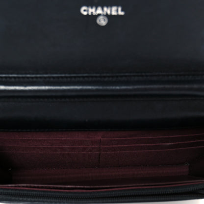 Chanel Lambskin Quilted Wallet On Chain WOC Black 9 of 24