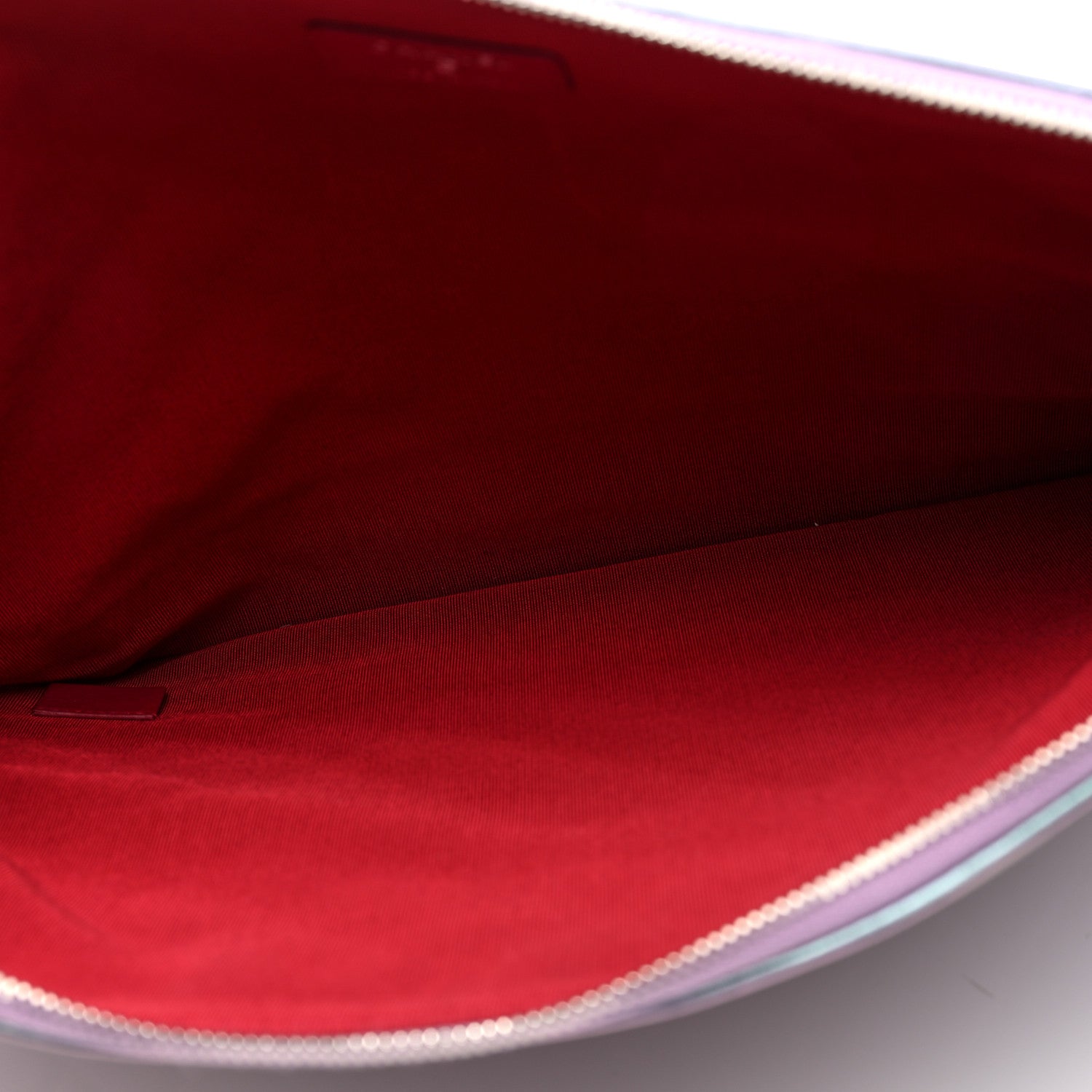 Chanel Iridescent Lambskin Quilted Large Gabrielle Cosmetic Case Light Purple 5 of 7