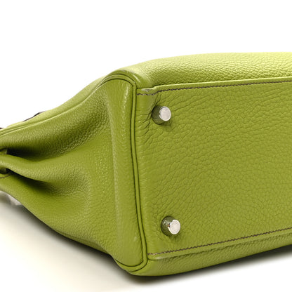 Hermes Taurillon Clemence Kelly Retourne 28 Vert Anis 9 of 12