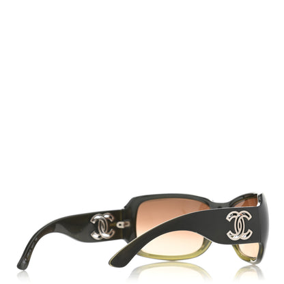 Chanel Acetate CC Sunglasses Black Black 4 of 8