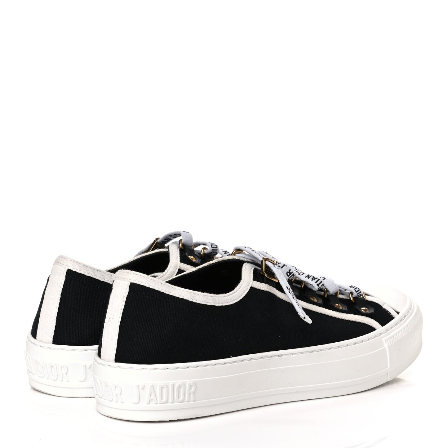 Canvas Walk'N'Dior Low Top Sneakers 37 Black