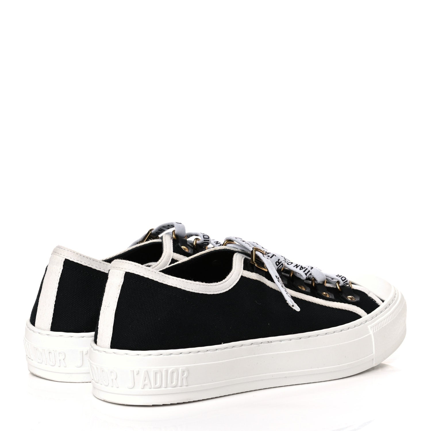Christian Dior Canvas Walk'N'Dior Low Top Sneakers 37 Black 4 of 9