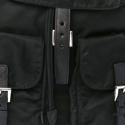 Prada Tessuto Nylon Saffiano Medium Backpack Black 8 of 11
