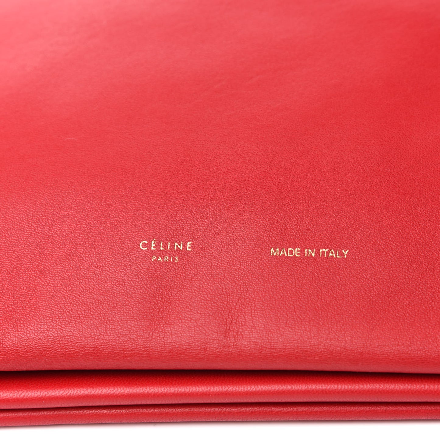 Lambskin Rolled Soft Trio Clutch Bright Red