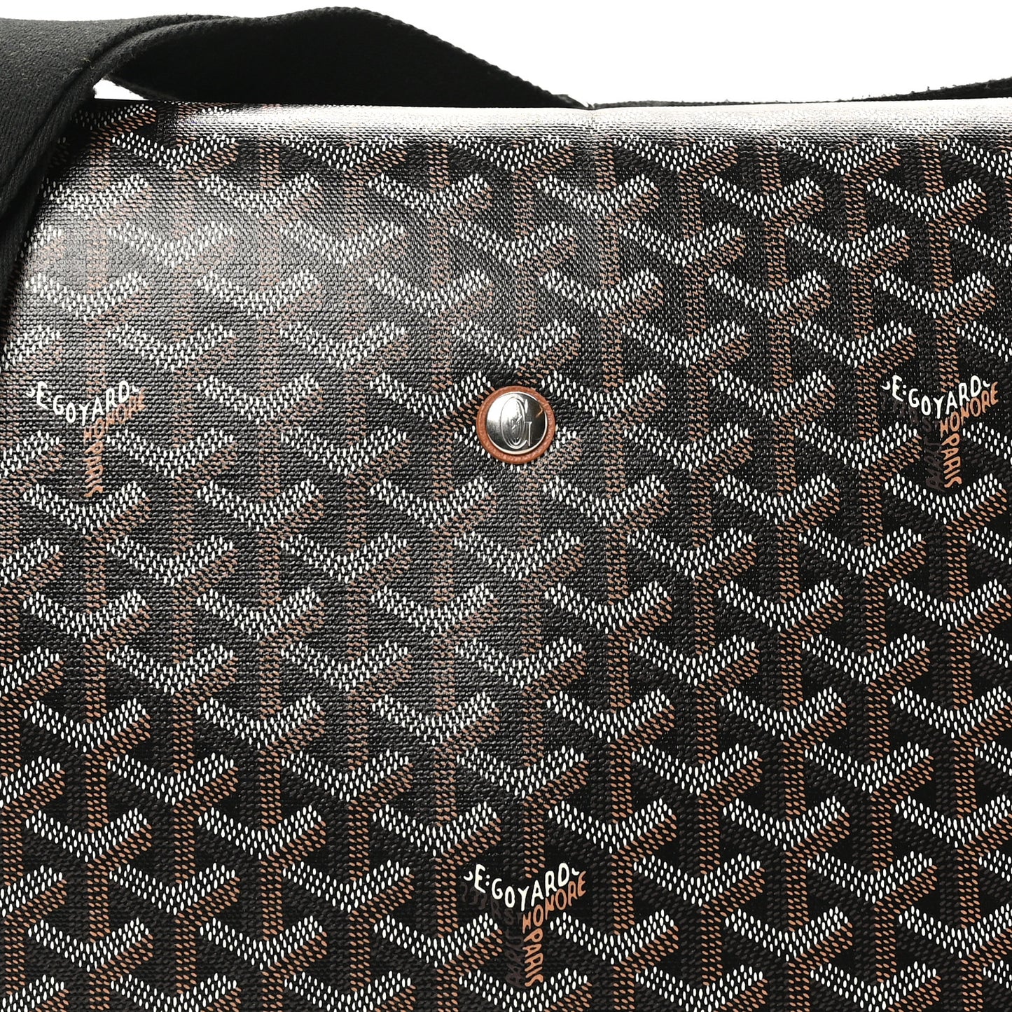 Goyardine Capetien Messenger Bag Black Gold