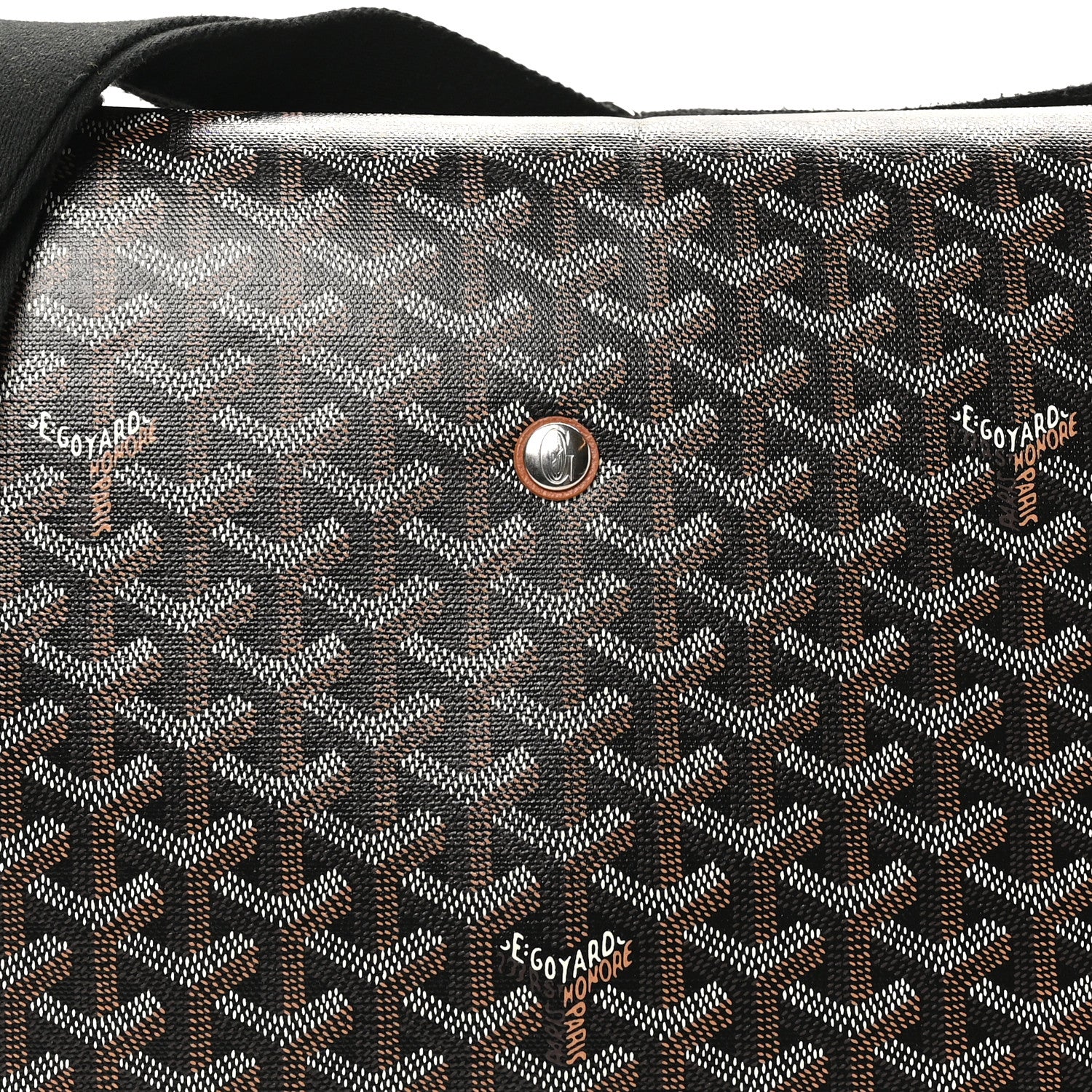 Goyard Goyardine Capetien Messenger Bag Black Gold 8 of 11