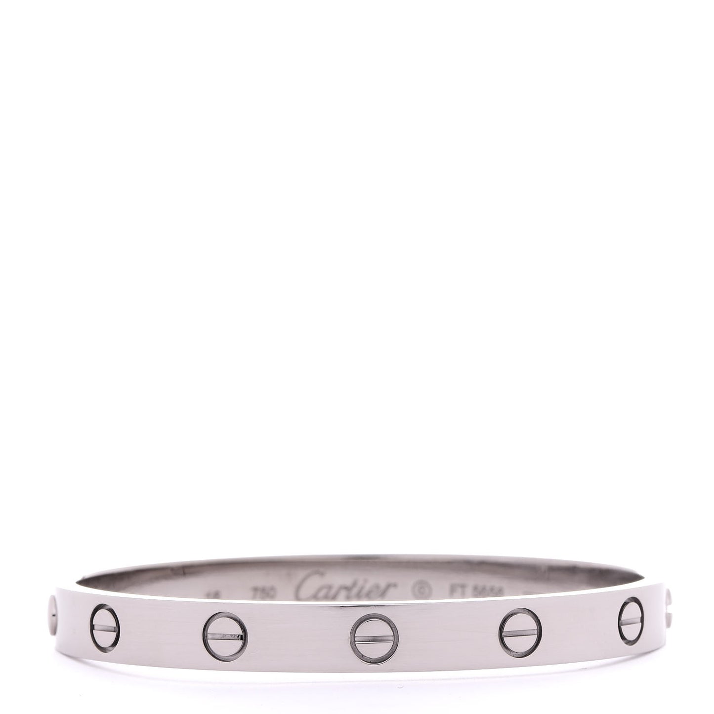 18K White Gold LOVE Bracelet 16
