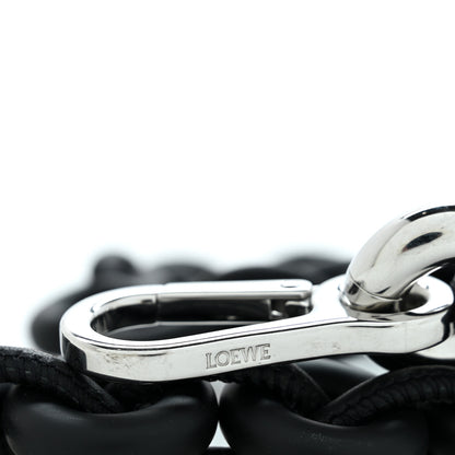 Loewe Brass Donut Chain Shoulder Strap Black Silver 4 of 5