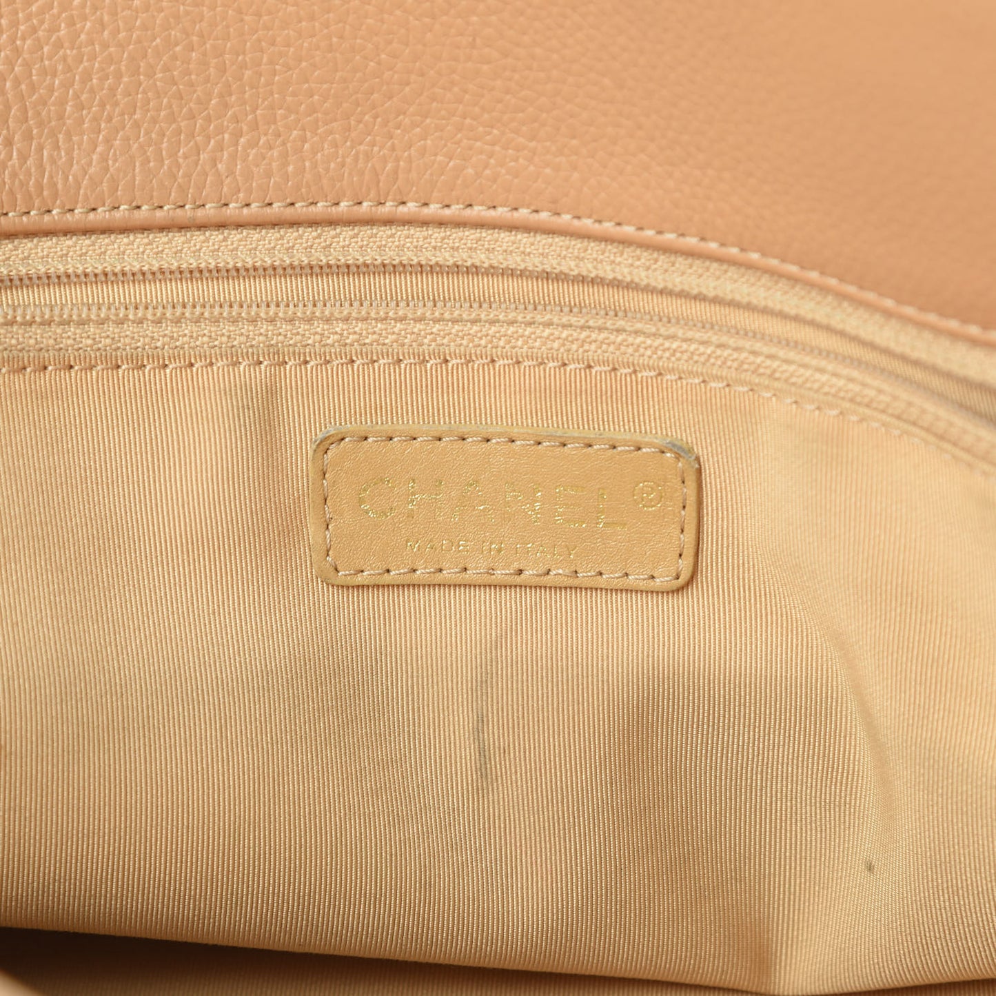 Calfskin Cerf Executive Shopper Tote Beige