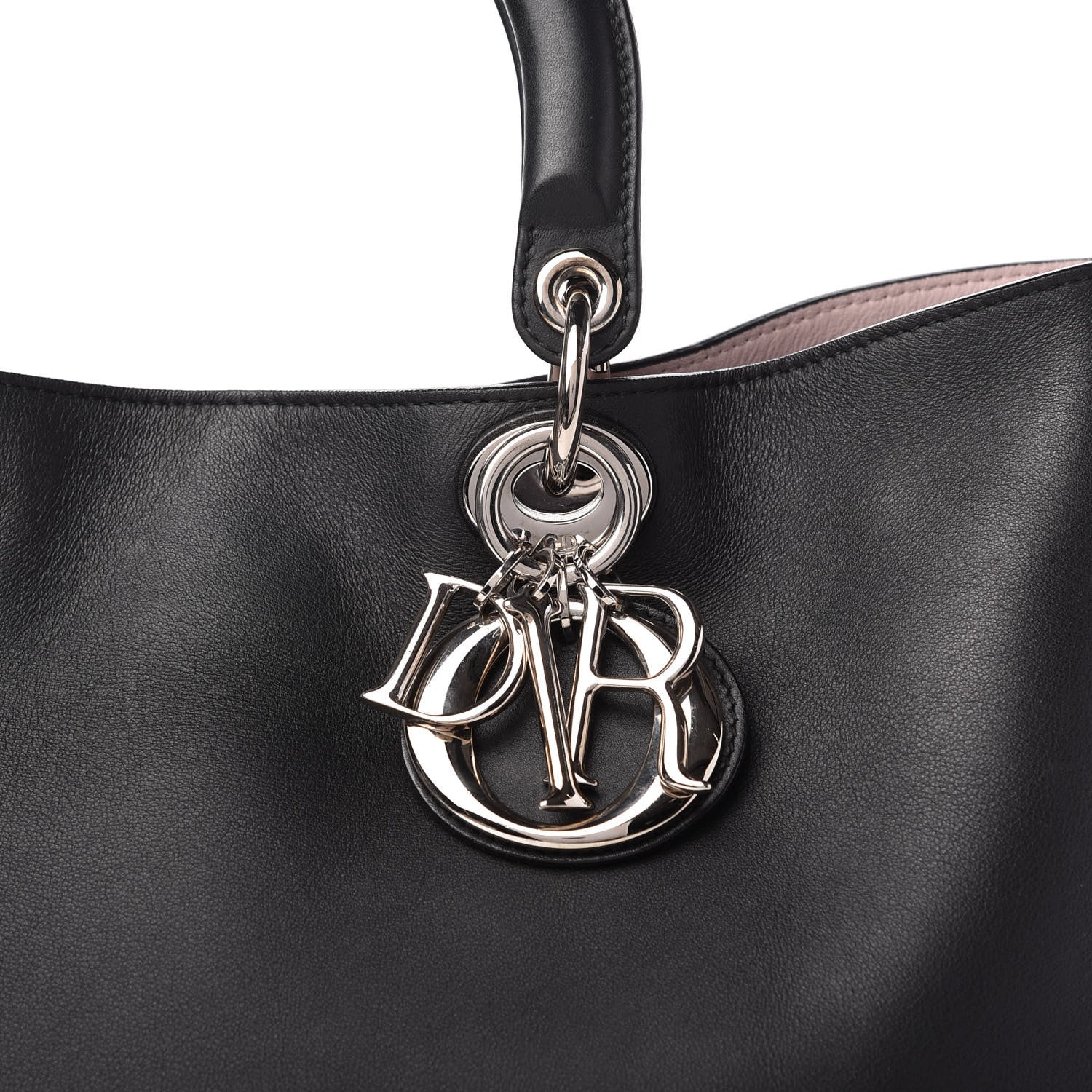 Christian Dior Smooth Calfskin Large Diorissimo Tote Black Rose Poudre 10 of 10