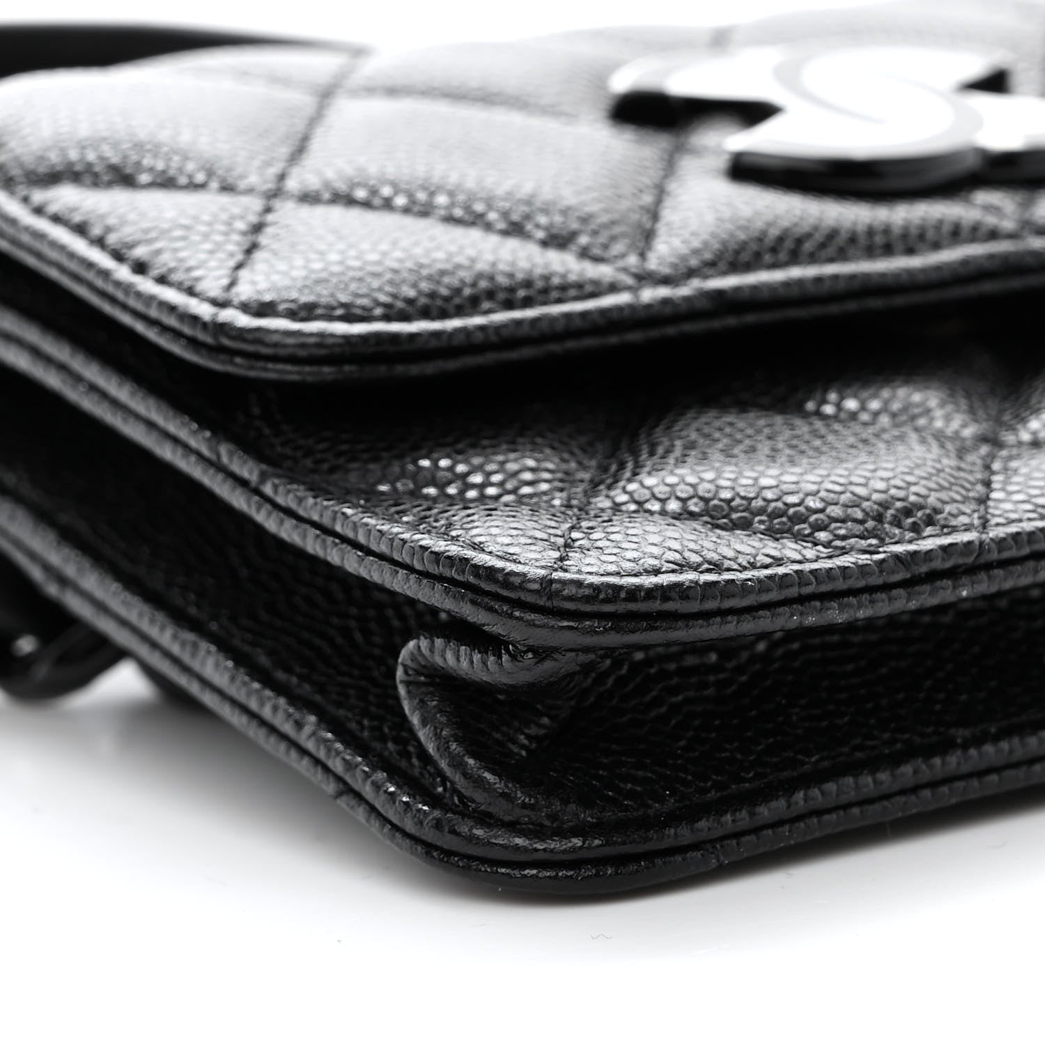 Chanel Caviar Quilted Incognito Belt Flap Card Holder Black 10 of 11
